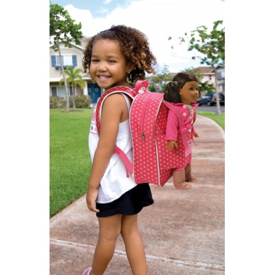 Badger Basket Doll Travel Backpack - Pink/Star - Fits American Girl, My Life As & Most 18" Dolls   552639248